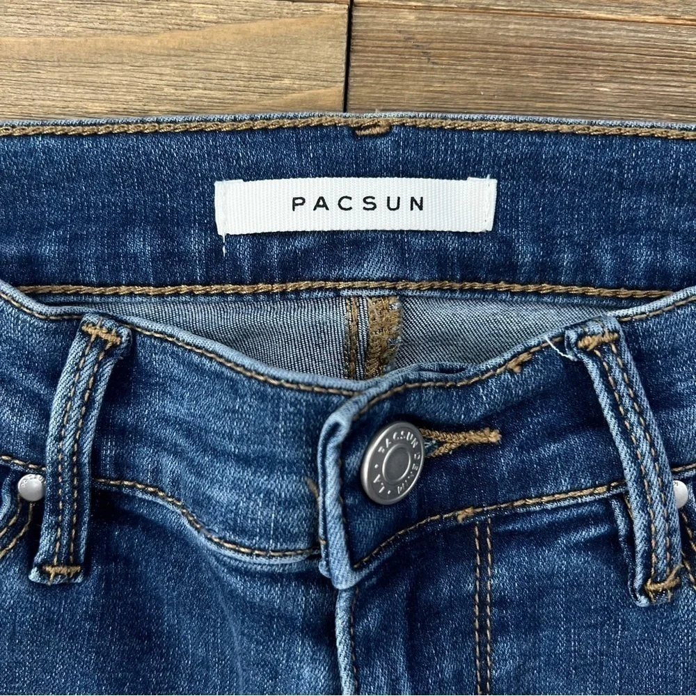 PacSun Dark Wash Distressed High Waist Jeggings